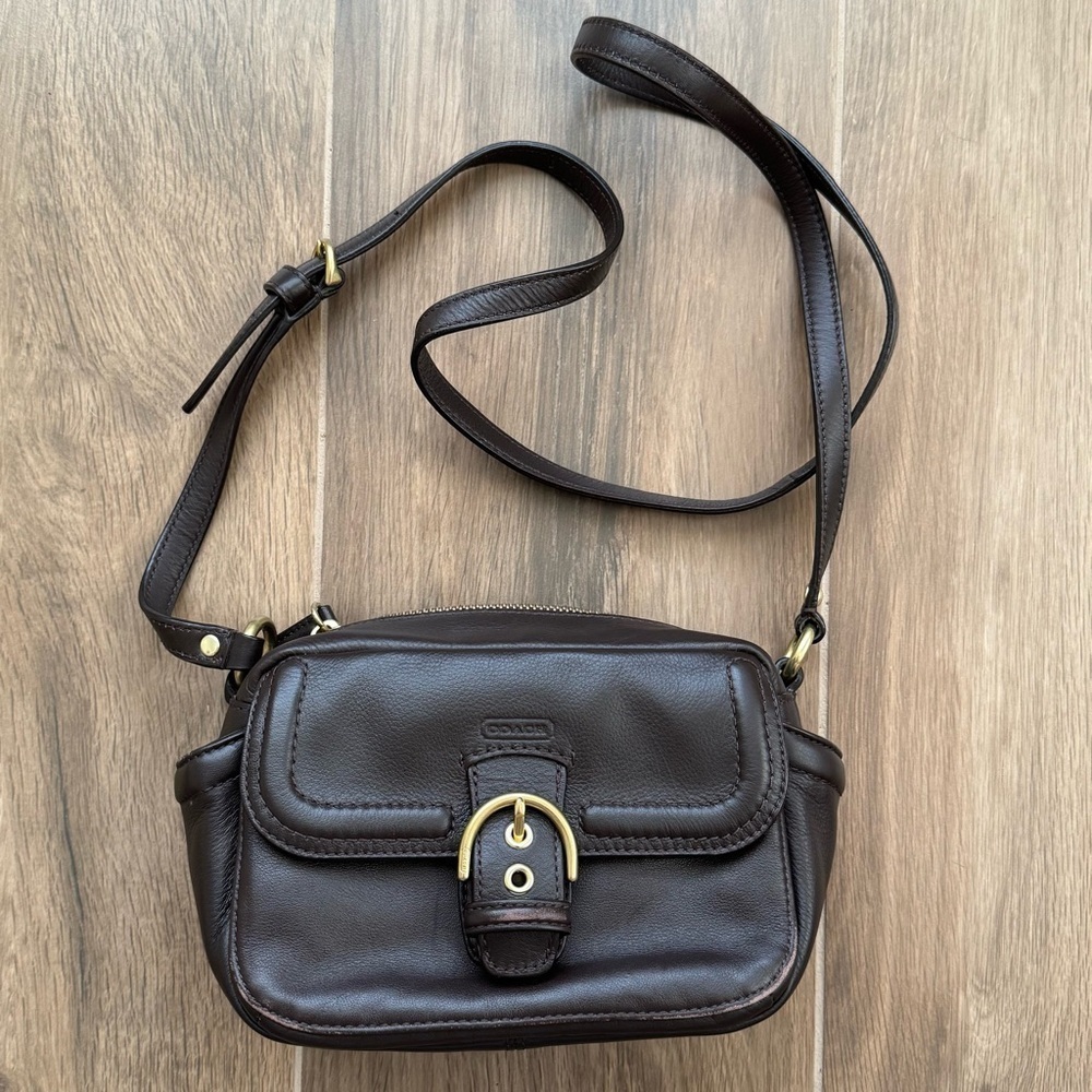 COACH F25150 Vintage Small Brown Campbell Camera Bag - Picture 2 of 9